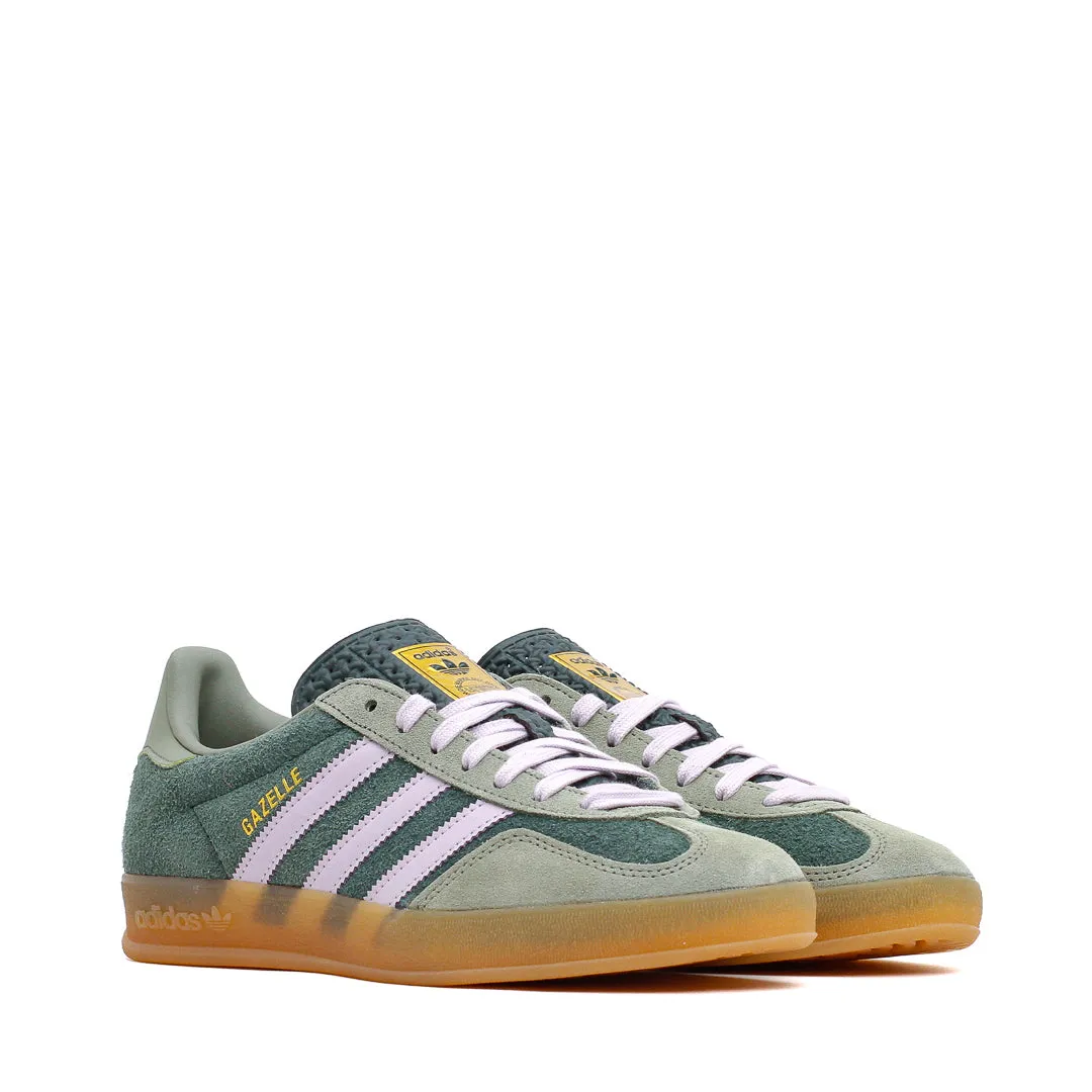 Adidas Men Gazelle Indoor Mineral Green Silver JI0323 Adidas Classic Running Shoes for Style
