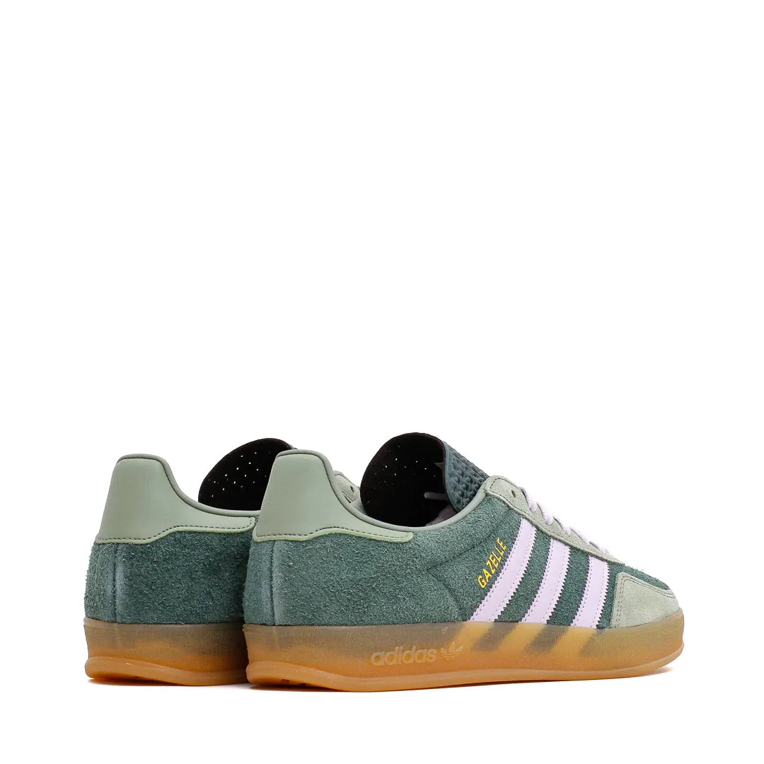 Adidas Men Gazelle Indoor Mineral Green Silver JI0323 Adidas Classic Running Shoes for Style