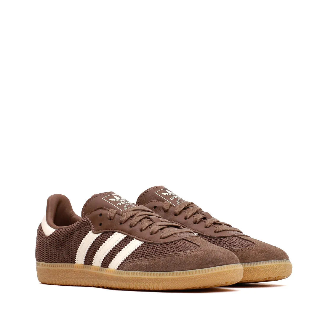 Adidas Men Samba OG Knitted Mesh Brown Gum JI3184 Adidas Classic Running Shoes for Style