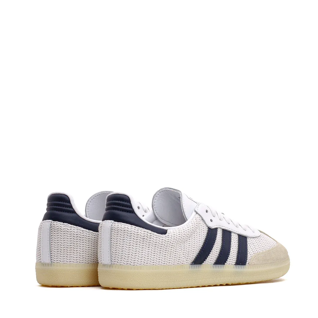 Adidas Men Samba OG Knitted Mesh White Navy JH5633 Adidas Classic Running Shoes for Style