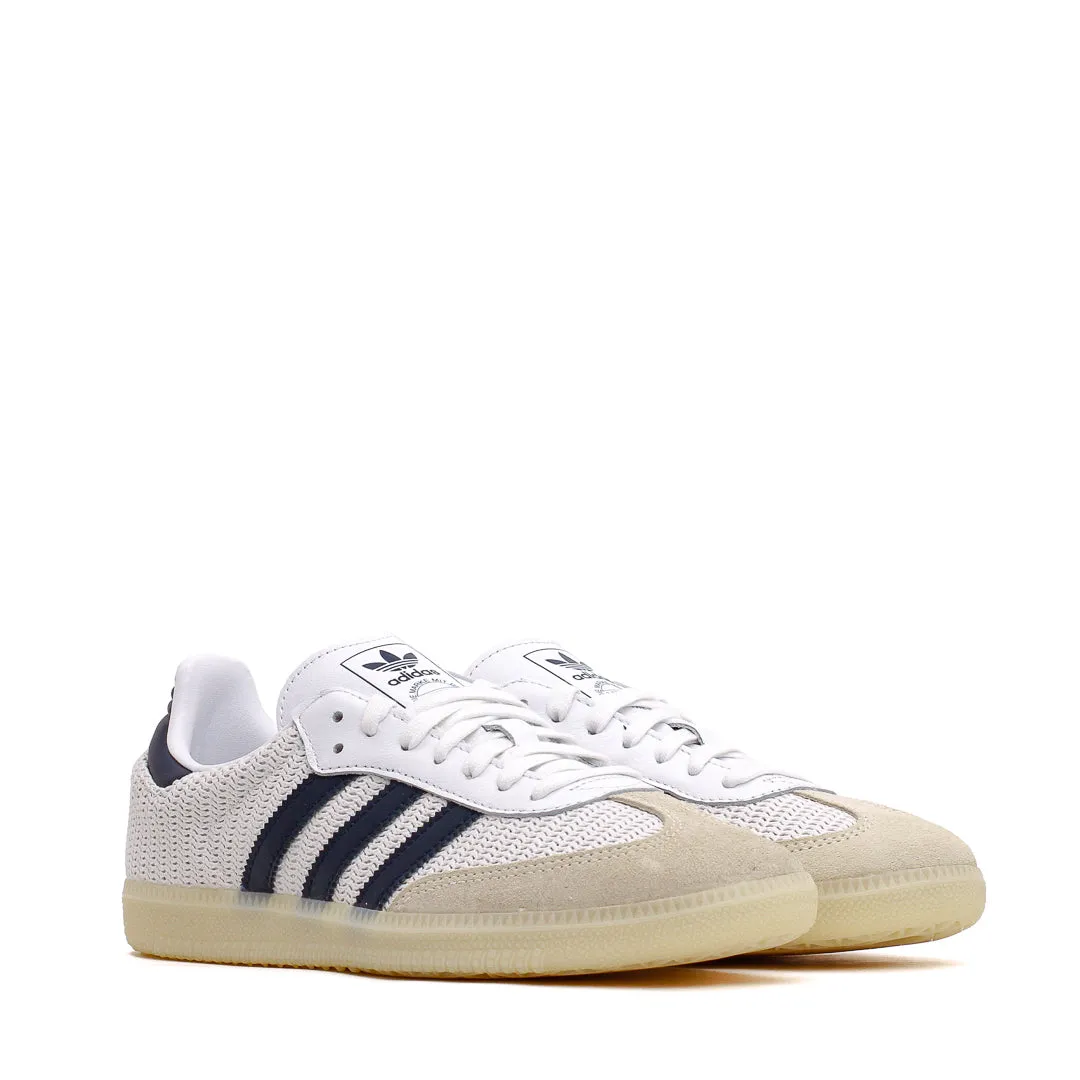 Adidas Men Samba OG Knitted Mesh White Navy JH5633 Adidas Classic Running Shoes for Style