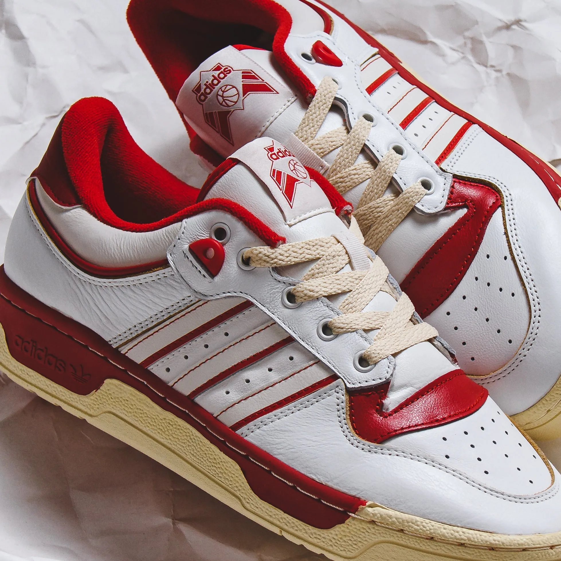 Adidas Originals Men Rivalry Low 86 White Red GZ2557 Adidas Classic Running Shoes for Style