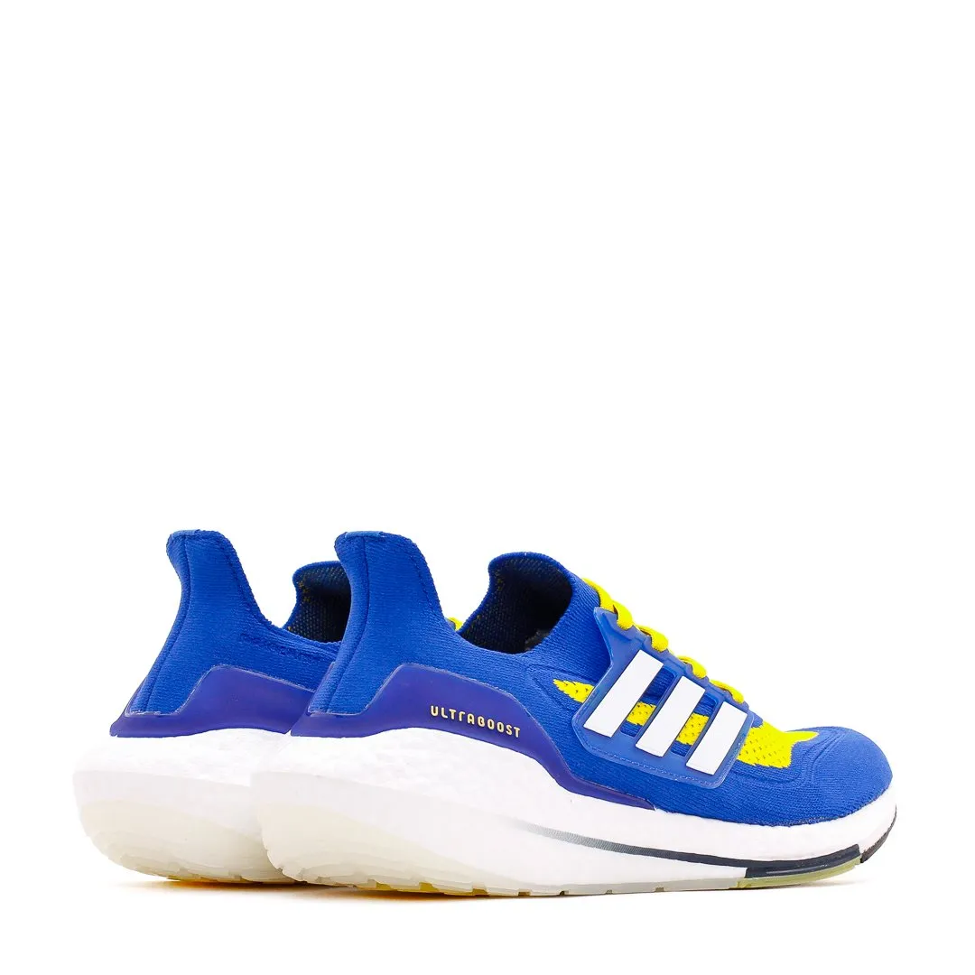 Adidas Running Men Ultraboost 21 Blue Yellow FZ1926 Adidas Classic Running Shoes for Style
