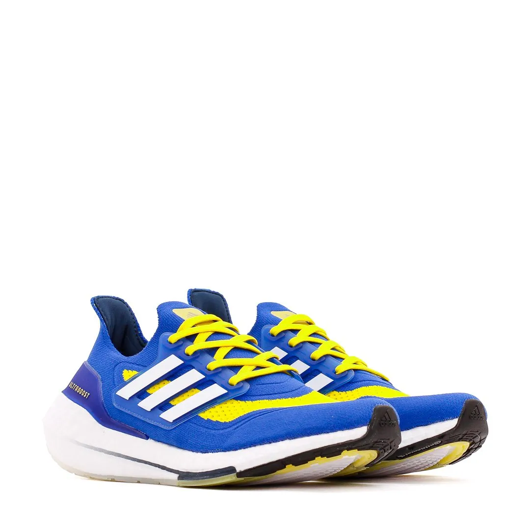 Adidas Running Men Ultraboost 21 Blue Yellow FZ1926 Adidas Classic Running Shoes for Style