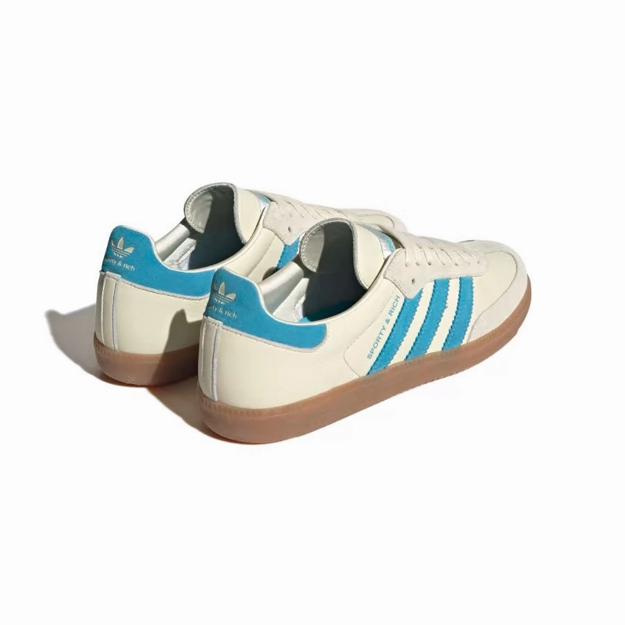 Adidas Samba OG Sporty & Rich Cream Blue Breathable Shoes