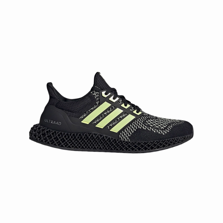 Adidas Ultra 4D Black Almost Lime Core Black Silver Metallic Breathable Shoes