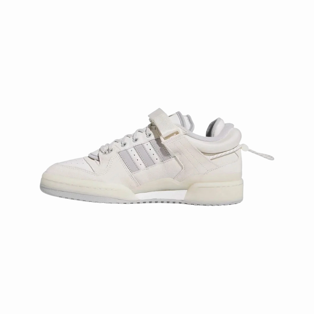 Adidas x Bad Bunny Forum White White Adidas lifestyle shoes with breathable mesh