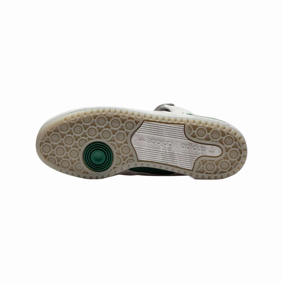 Adidas x BSTN Forum 84 Low Panathinaikos Grey Two Dark Green Cloud White Breathable Shoes
