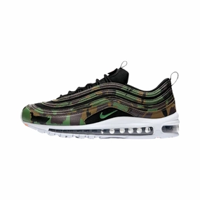 Air Max 97 Premium QS 'Country Camo UK' Raw Umber Fortress Green Black Nike training shoes with flexible soles