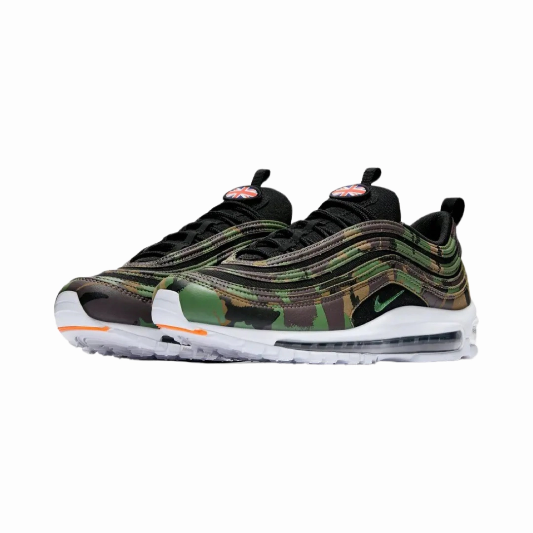 Air Max 97 Premium QS 'Country Camo UK' Raw Umber Fortress Green Black Modern Sneakers