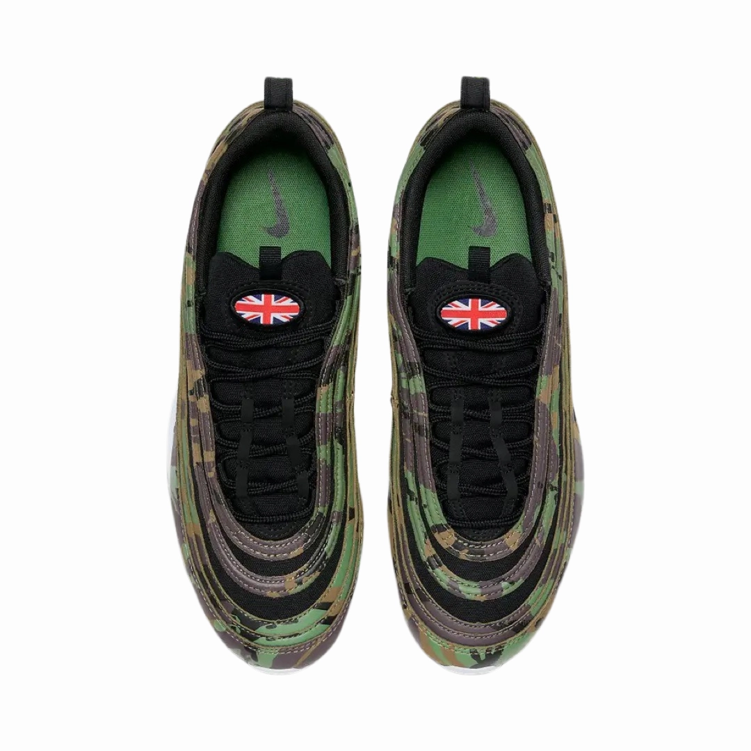 Air Max 97 Premium QS 'Country Camo UK' Raw Umber Fortress Green Black Modern Sneakers