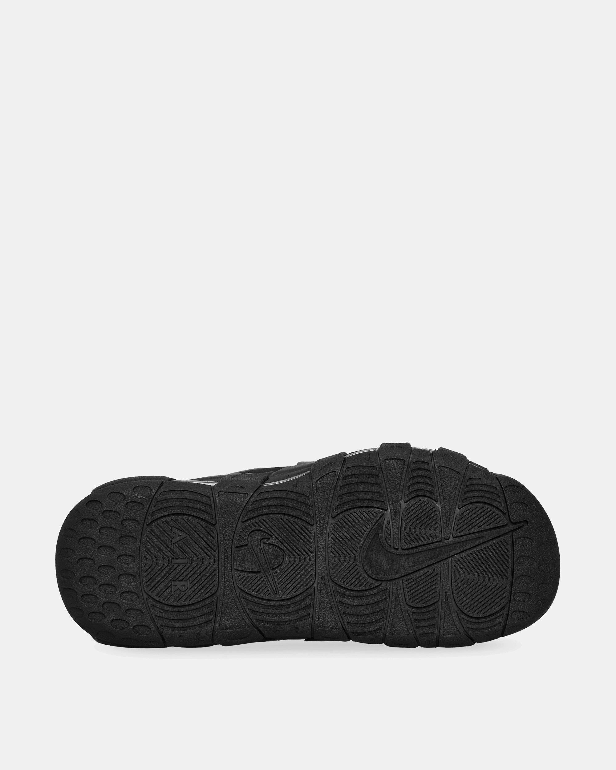 Air More Uptempo Slides Black Flexible Shoes