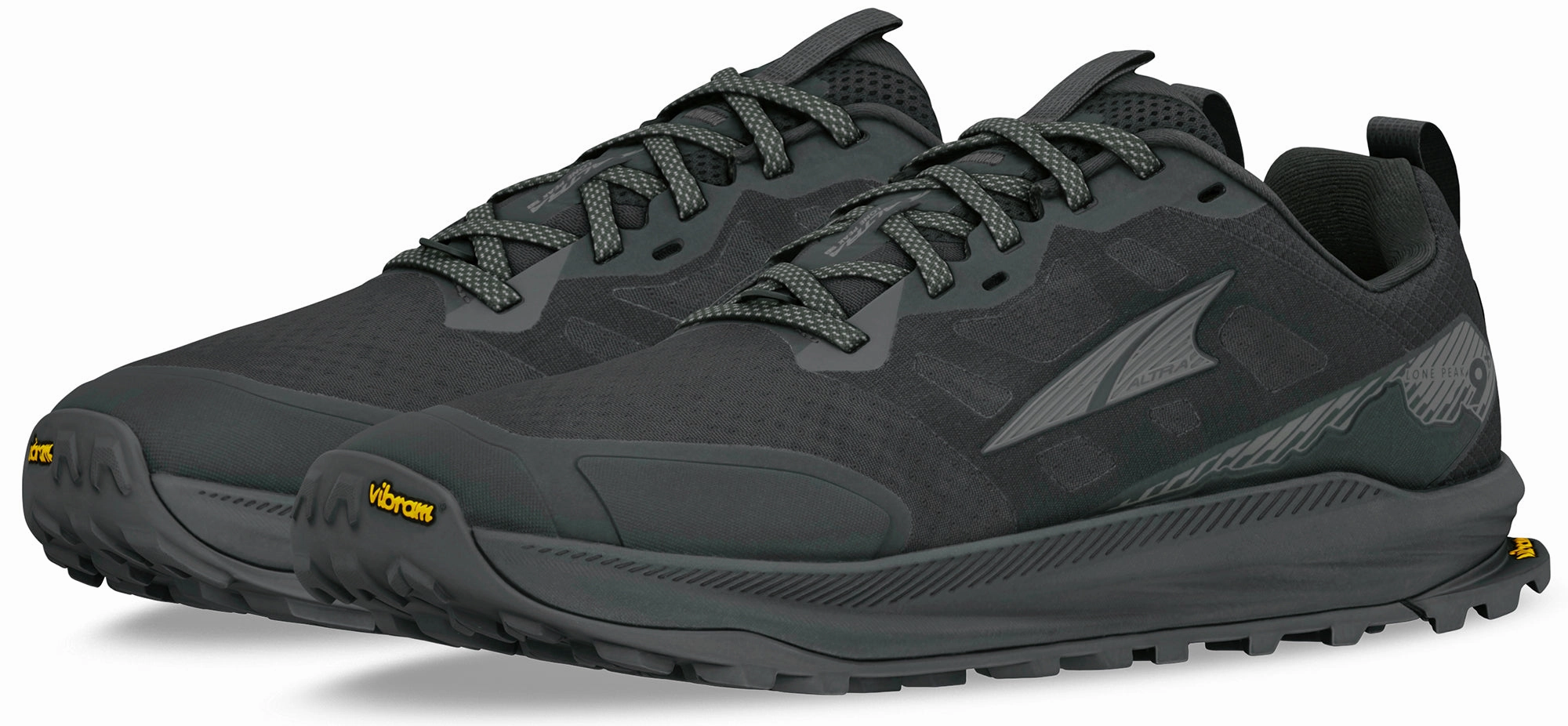 Altra Lone Peak 9  WIDE FIT Mens Trail Running Shoes - Black Trail Stability Sneakers