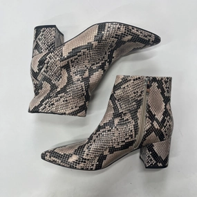 Animal Print Boots Ankle Heels Marc Fisher, Size 8.5 Marc Fisher fashion shoes with block heels