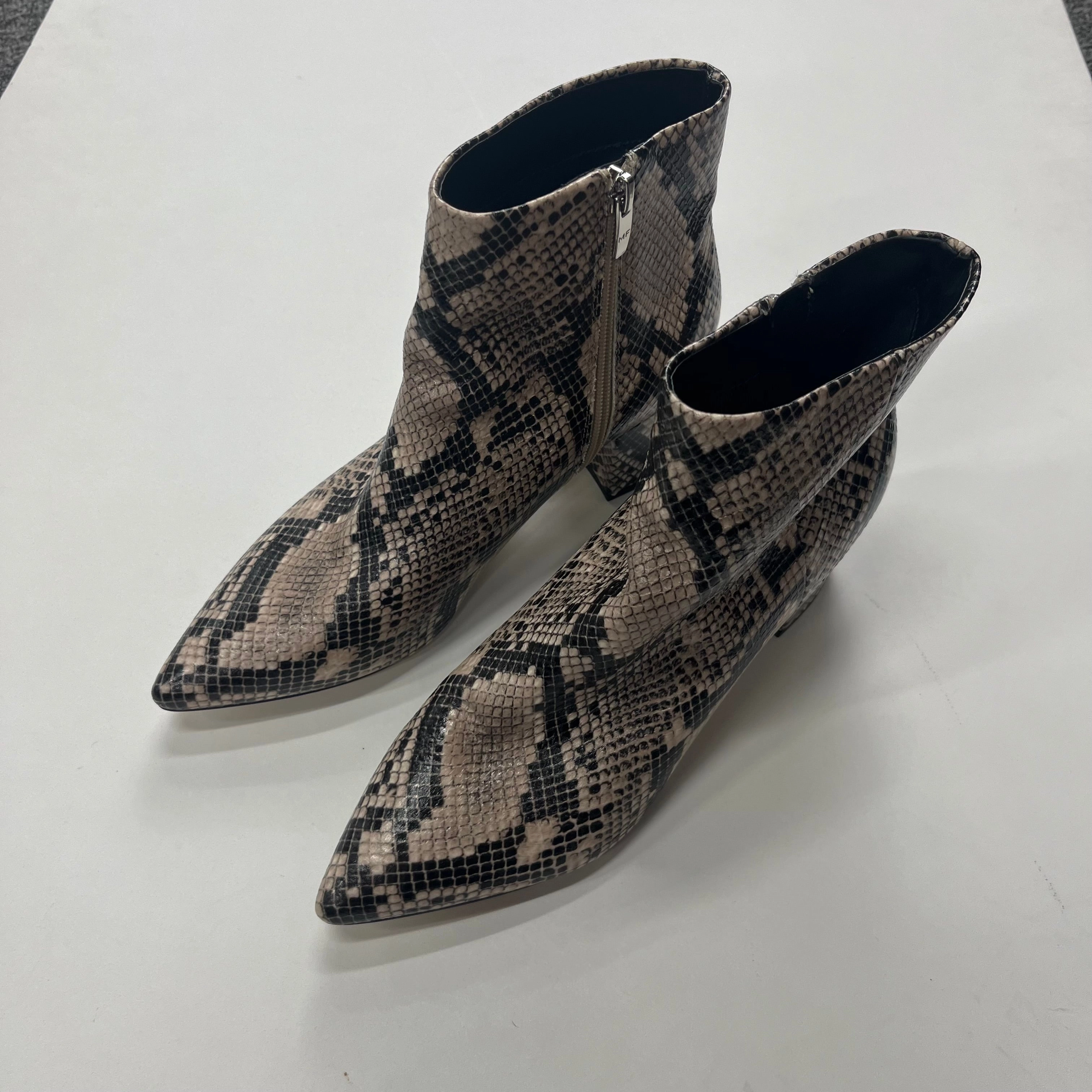 Animal Print Boots Ankle Heels Marc Fisher, Size 8.5 Fashion Heels
