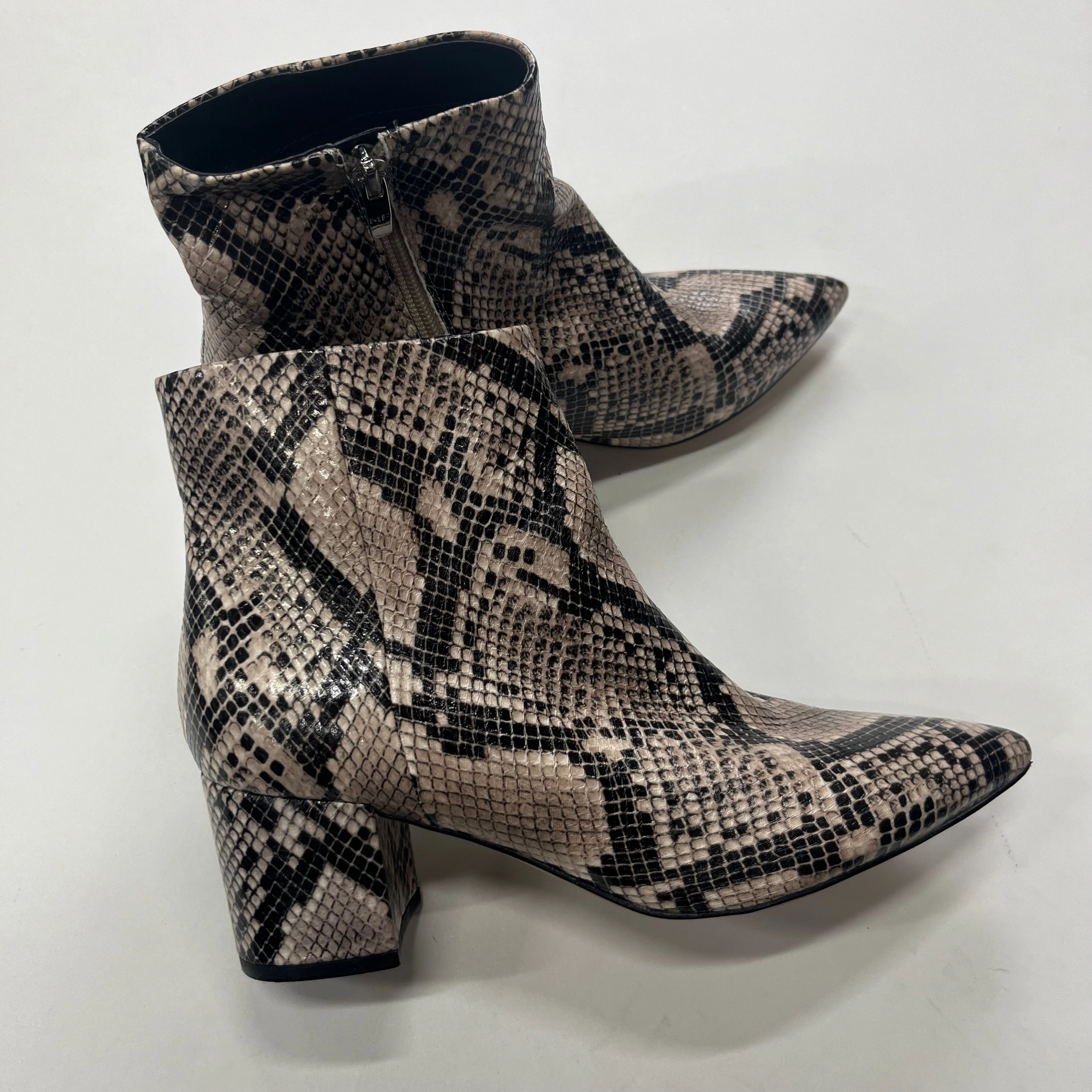 Animal Print Boots Ankle Heels Marc Fisher, Size 8.5 Fashion Heels