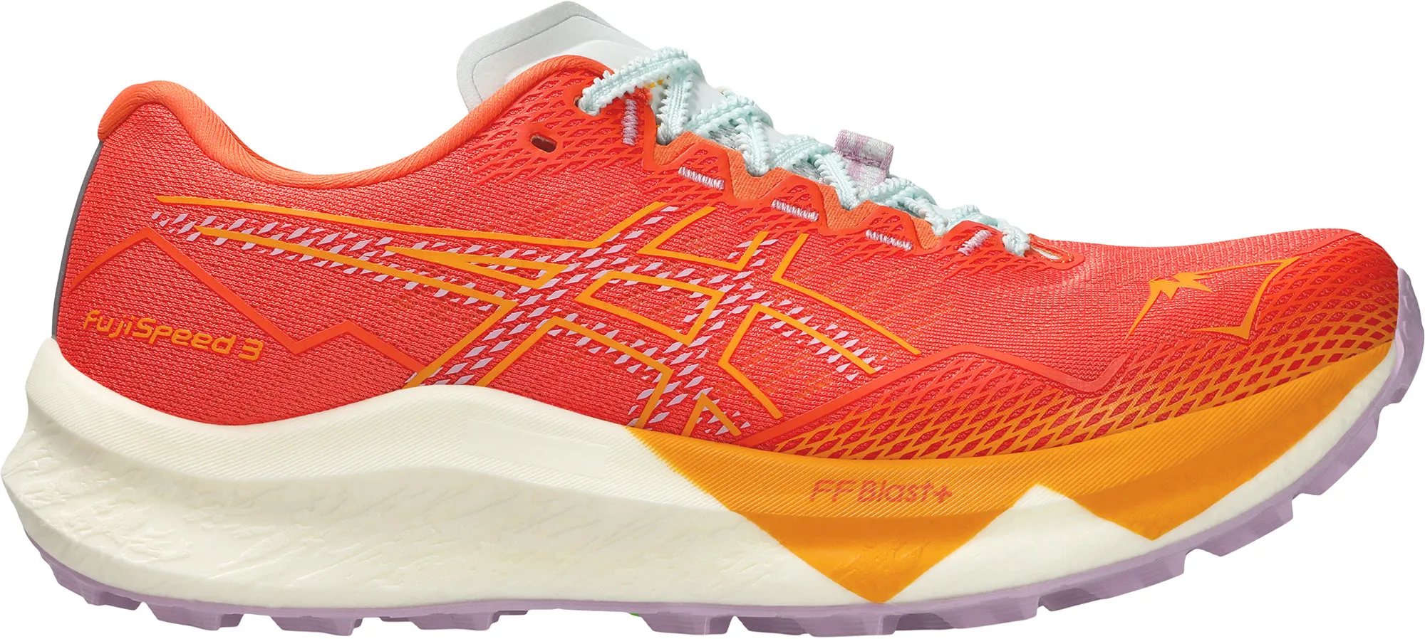 Asics FujiSpeed 3 Womens Trail Running Shoes - Orange Asics athletic footwear for training sessions