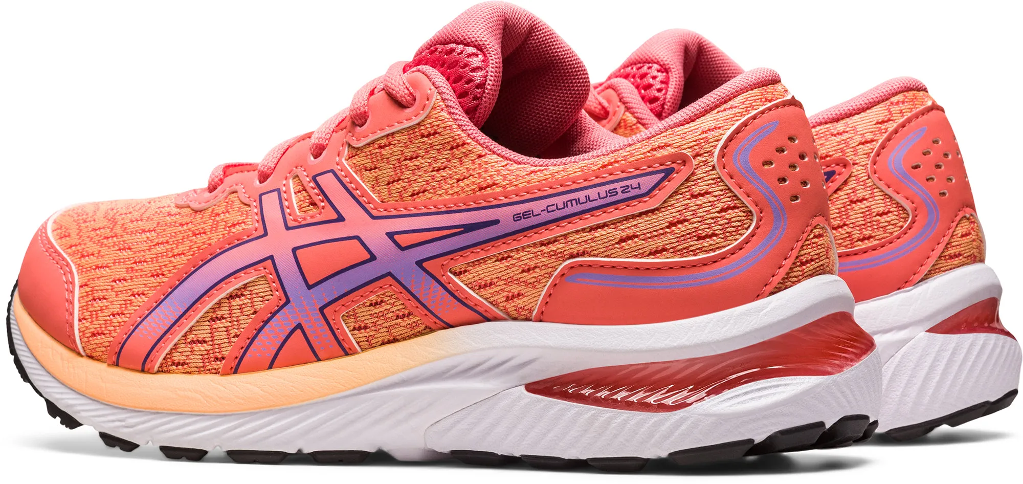 Asics Gel Cumulus 24 GS Junior Running Shoes - Orange Performance Shoes