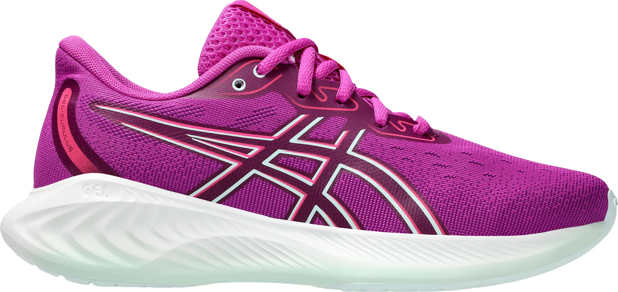 Asics Gel Cumulus 26 GS Junior Running Shoes - Pink Asics athletic footwear for training sessions