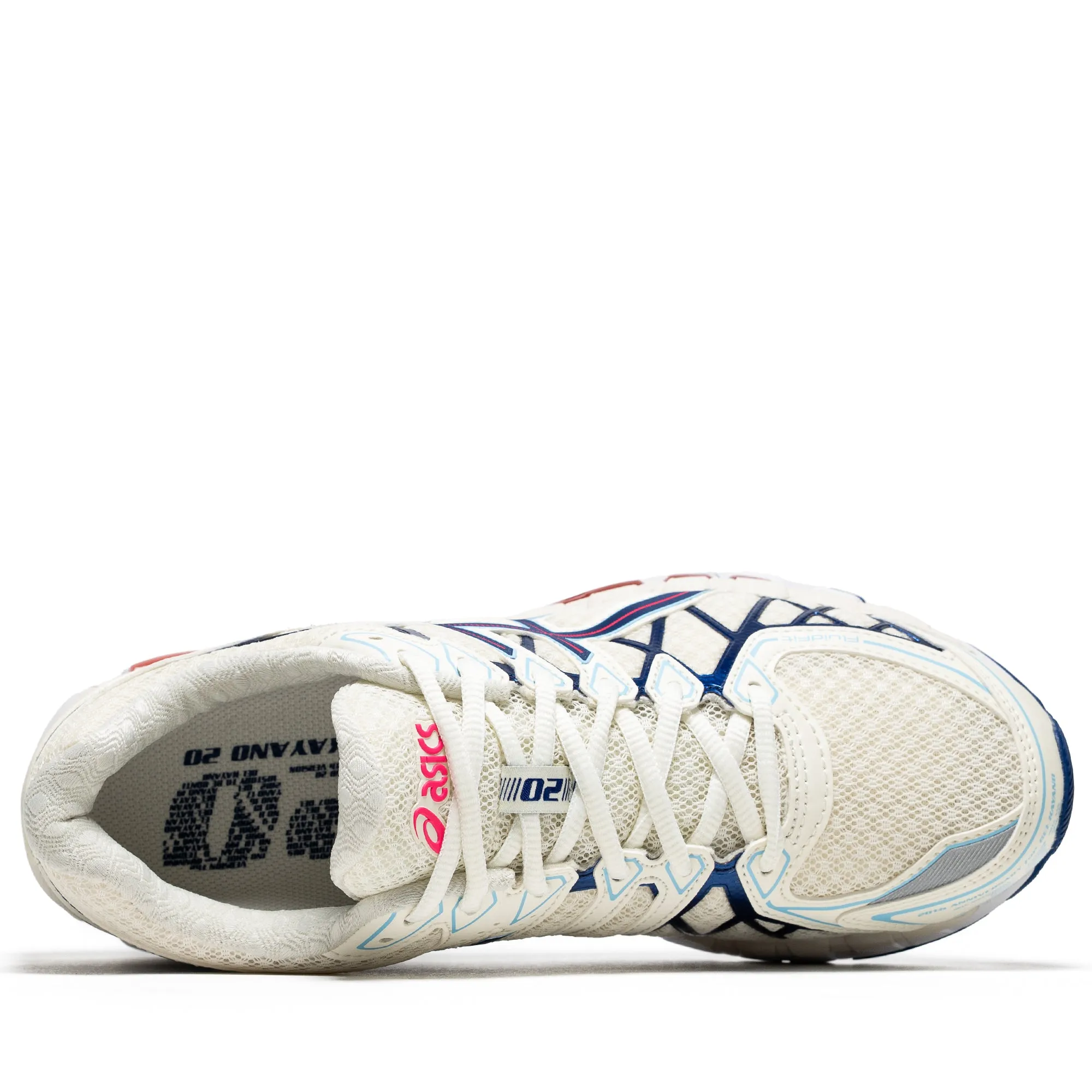 Asics Gel-Kayano 20 - Cream/Deep Marine Asics classic sport shoe designs
