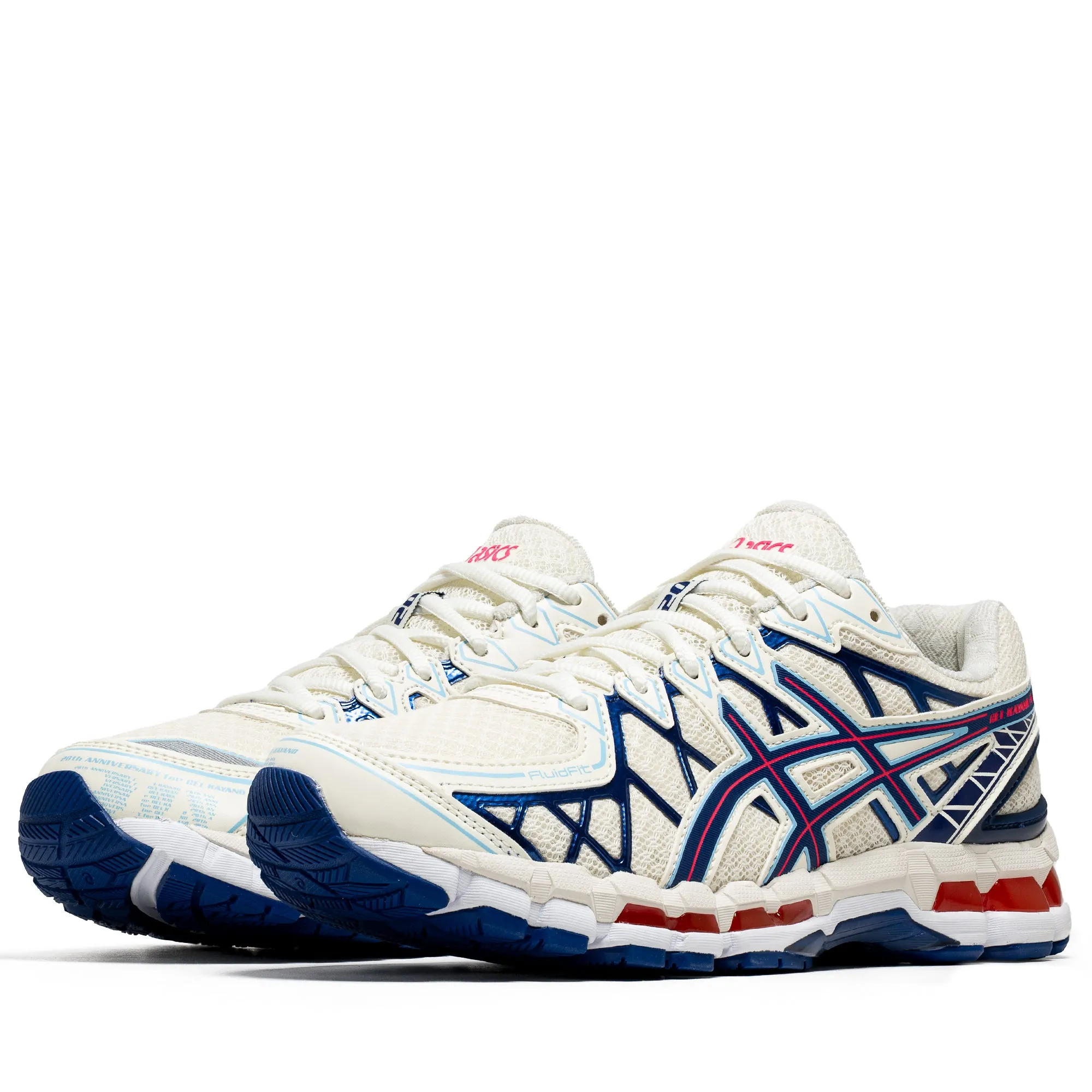 Asics Gel-Kayano 20 - Cream/Deep Marine Asics classic sport shoe designs