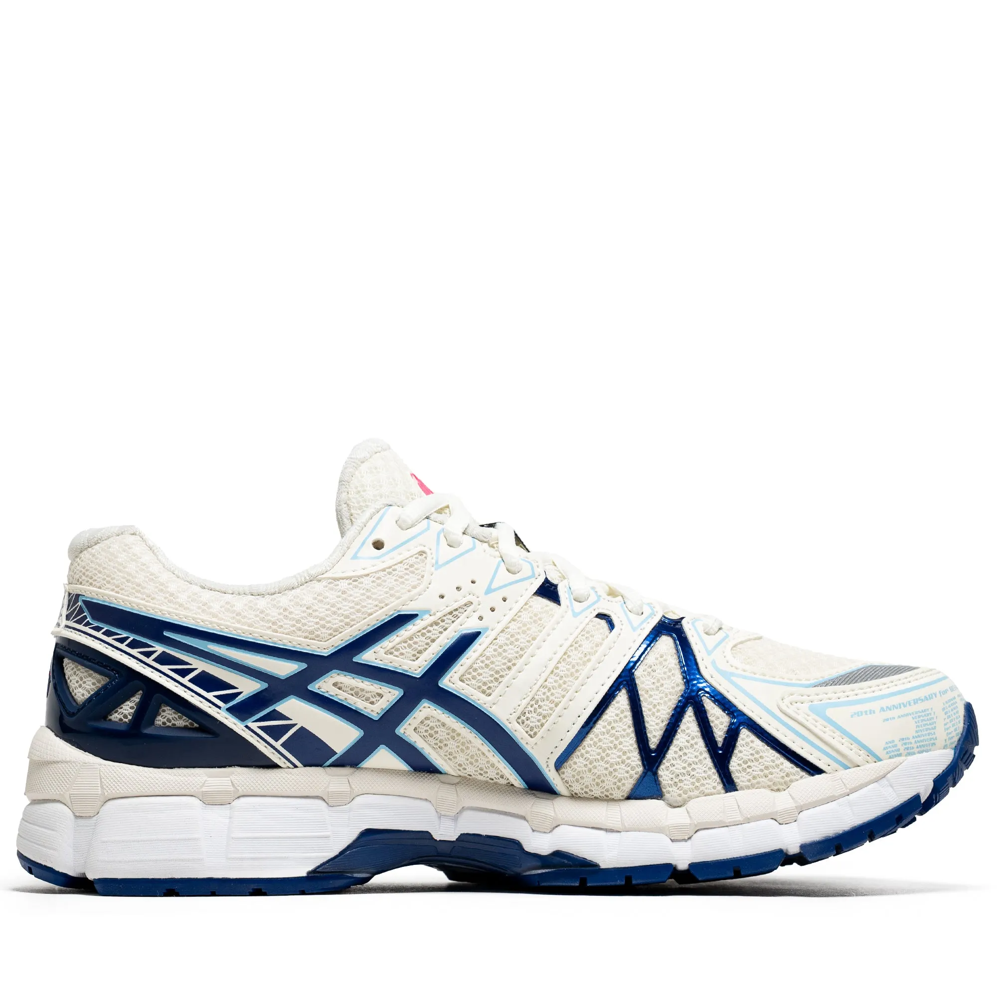 Asics Gel-Kayano 20 - Cream/Deep Marine Asics classic sport shoe designs