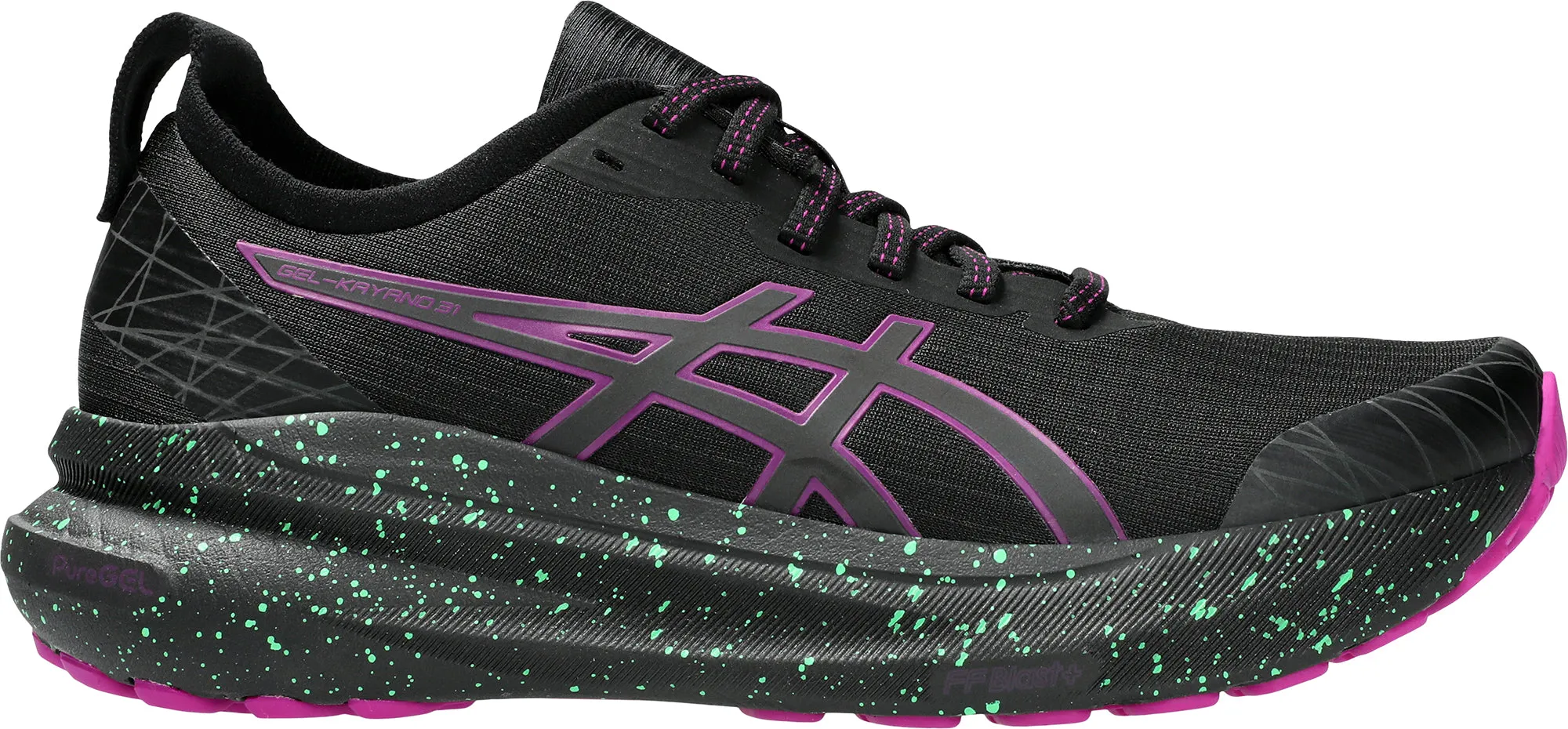 Asics Gel Kayano 31 LITE-SHOW Womens Running Shoes - Black Asics athletic footwear for training sessions