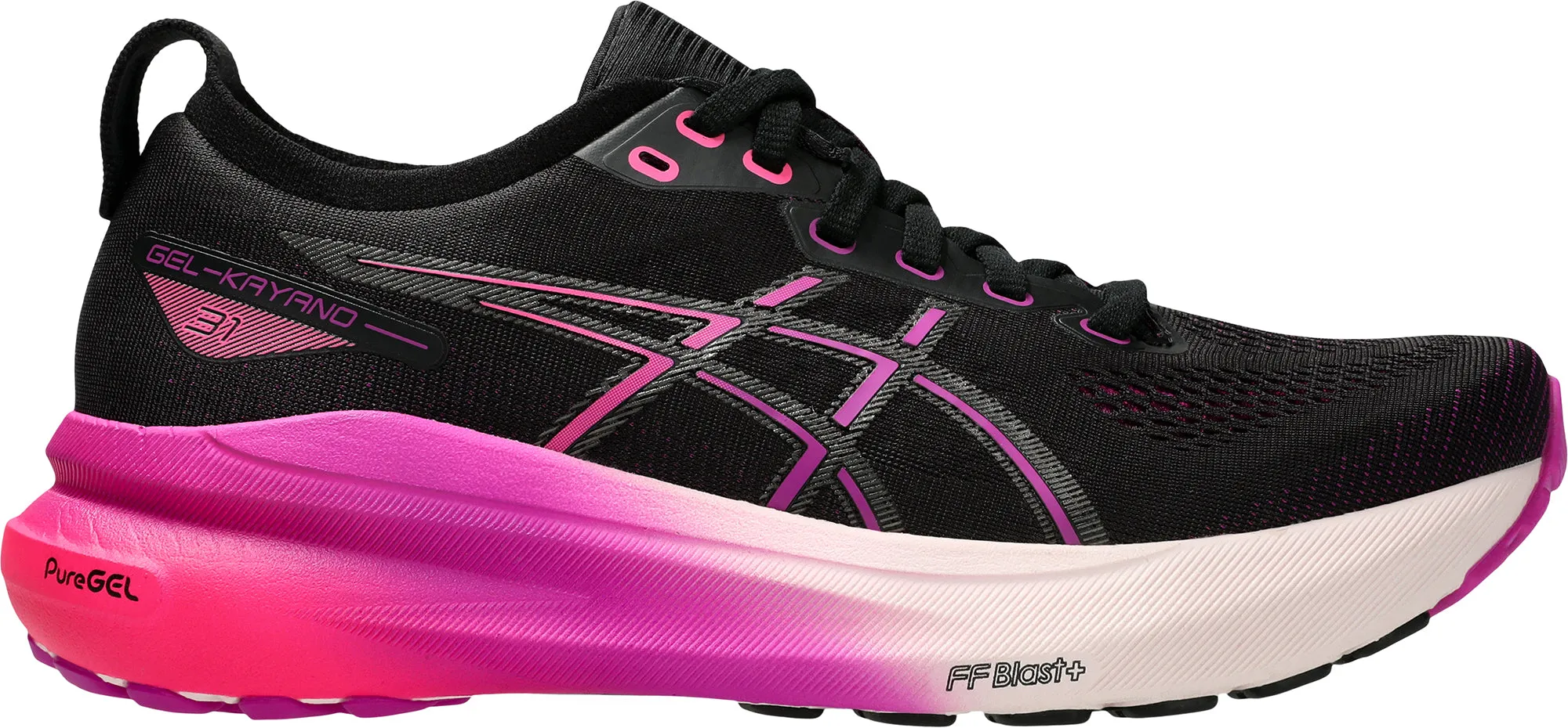 Asics Gel Kayano 31 Womens Running Shoes - Black Asics athletic footwear for training sessions