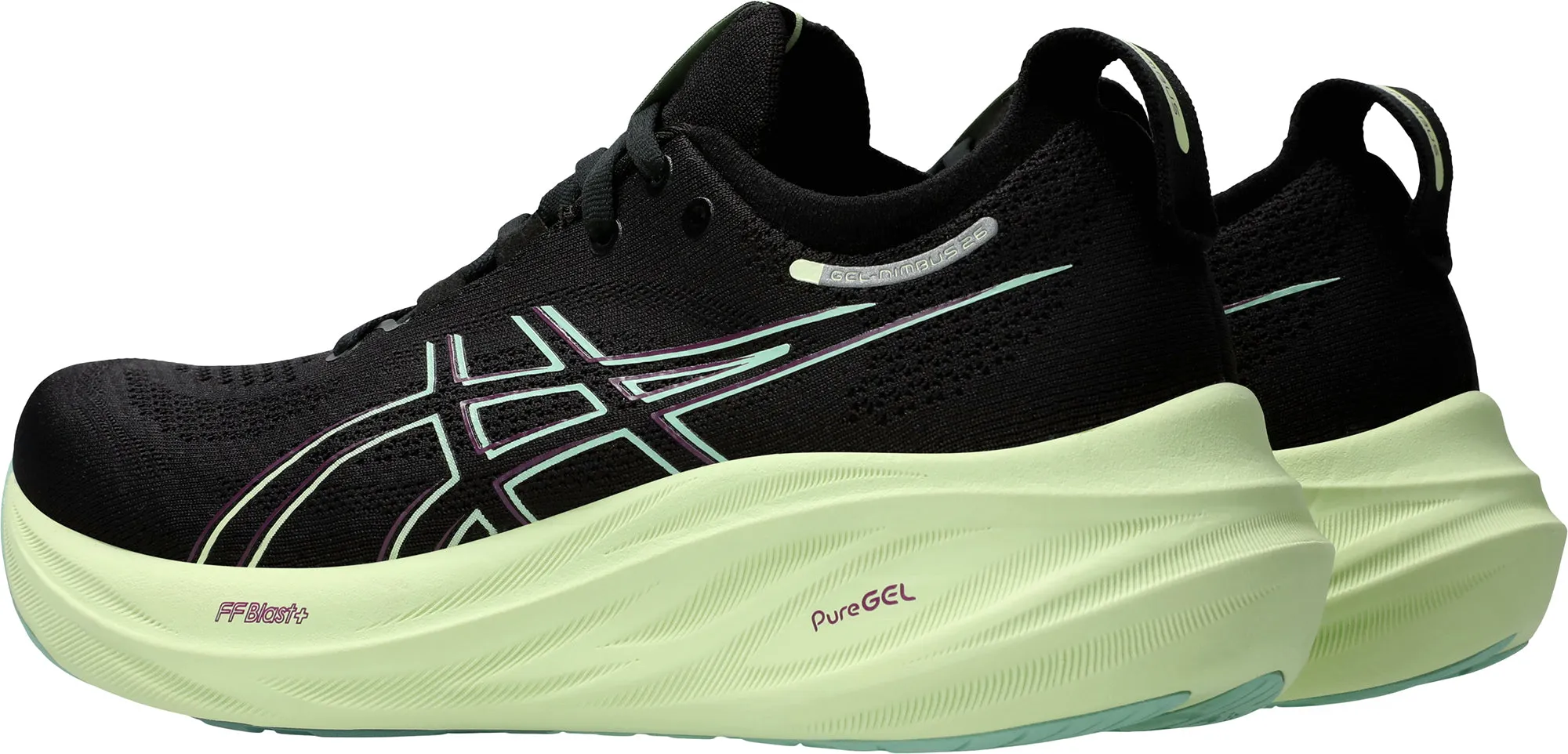Asics Gel Nimbus 26 Womens Running Shoes - Black Performance Shoes