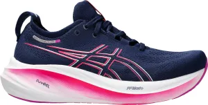 Asics Gel Nimbus 26 Womens Running Shoes - Navy Asics athletic footwear for training sessions