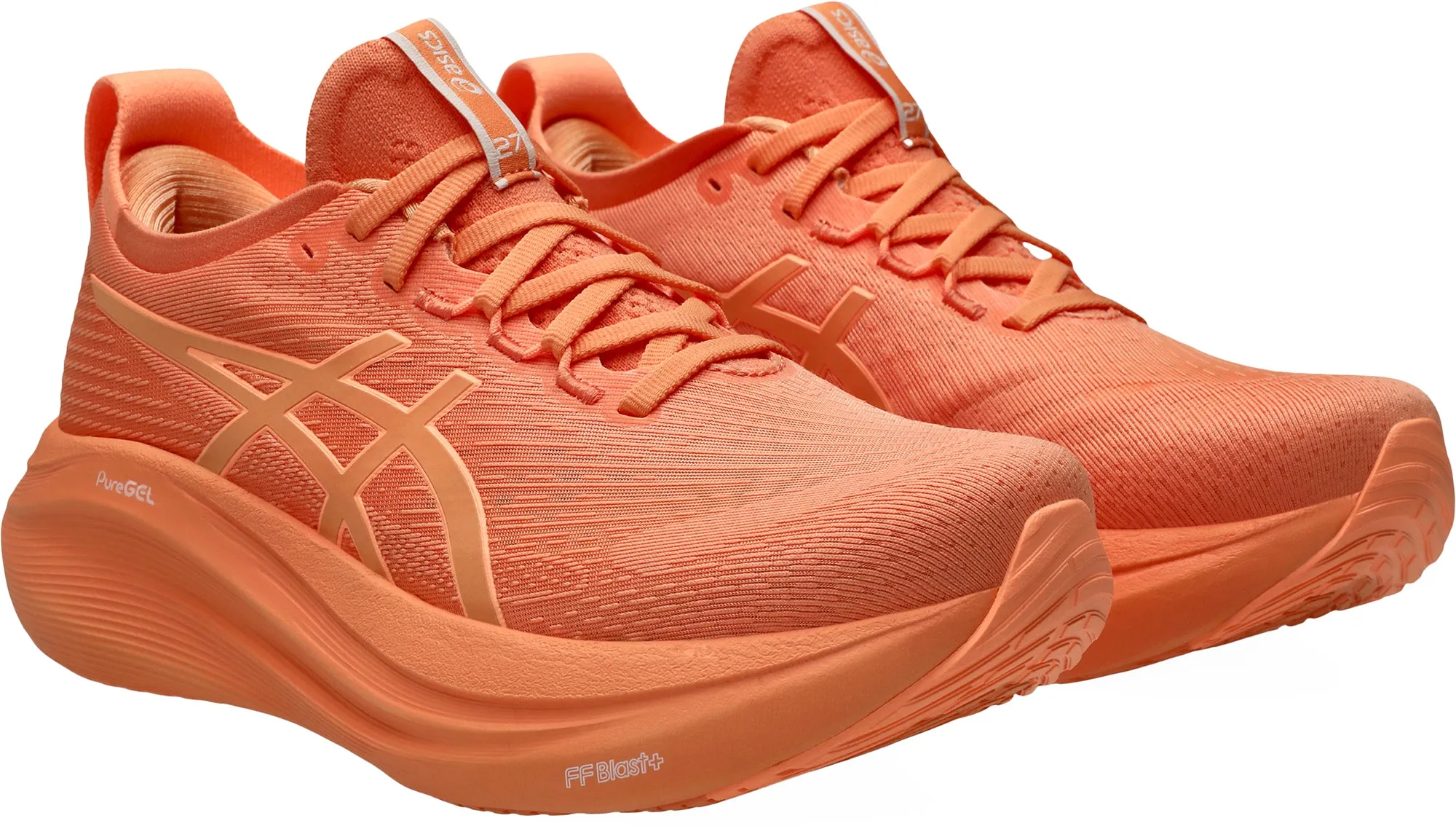 Asics Gel Nimbus 27 Lite-Show Womens Running Shoes - Orange Performance Shoes