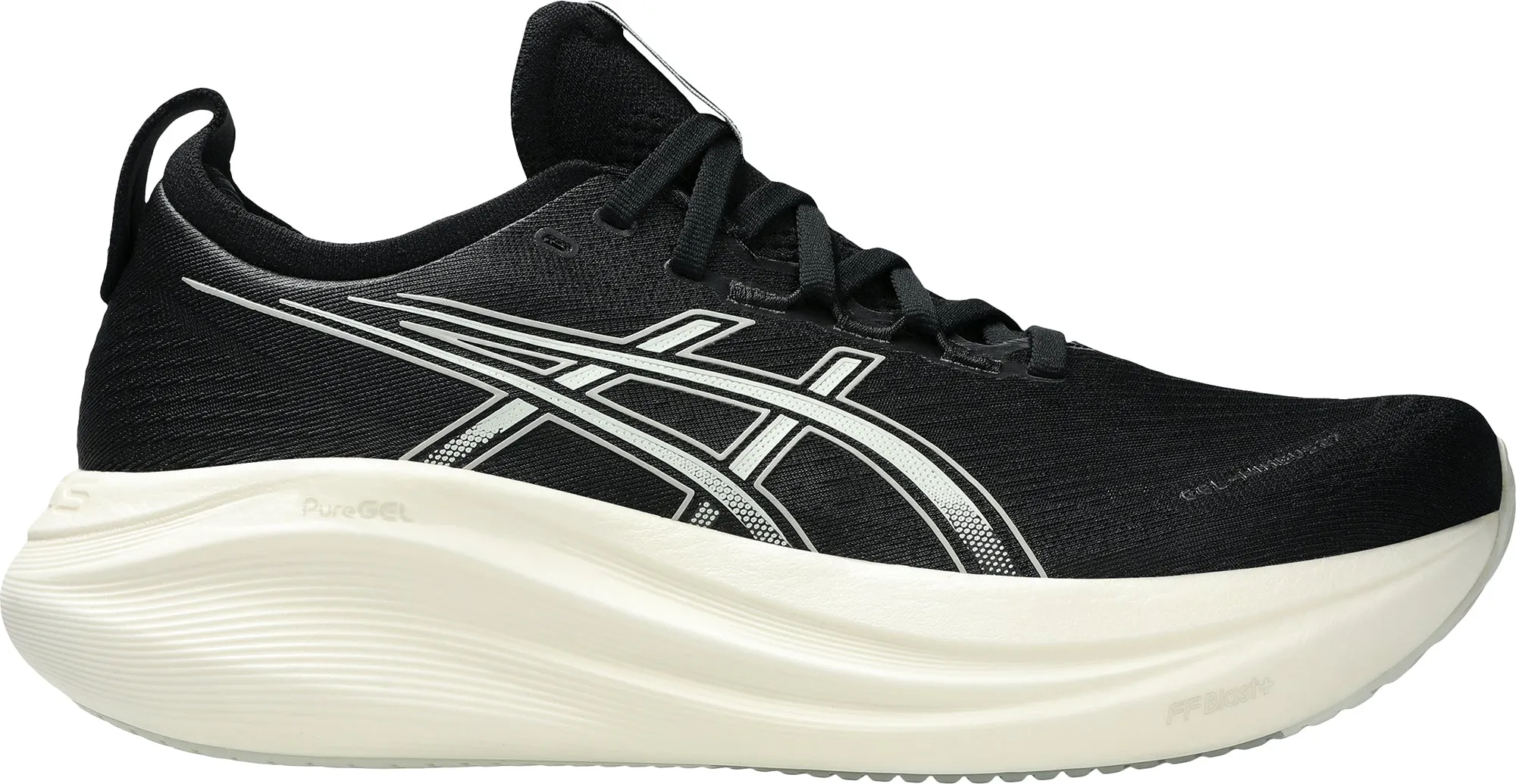 Asics Gel Nimbus 27 Mens Running Shoes - Black Asics athletic footwear for training sessions
