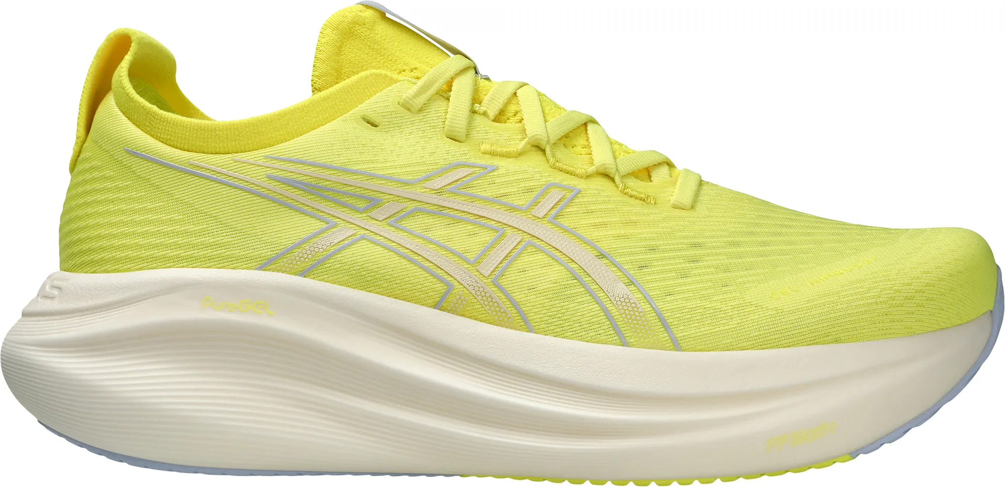 Asics Gel Nimbus 27 Mens Running Shoes - Yellow Asics athletic footwear for training sessions