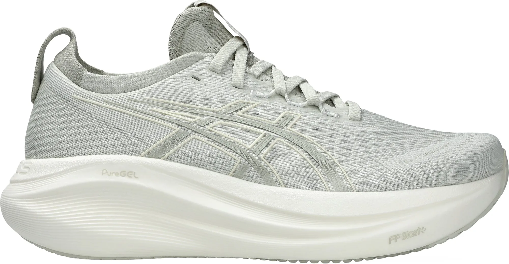 Asics Gel Nimbus 27 Womens Running Shoes - Grey Asics athletic footwear for training sessions