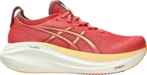 Asics Gel Nimbus 27 Womens Running Shoes - Pink Asics athletic footwear for training sessions