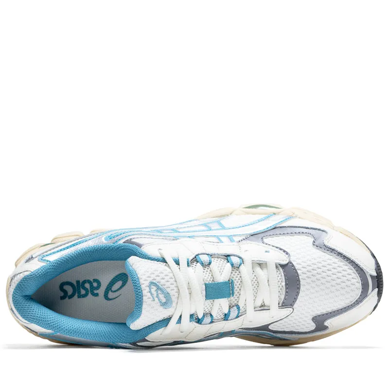 Asics Gel-NYC 2055 - Cream/Blue Teal Asics classic sport shoe designs