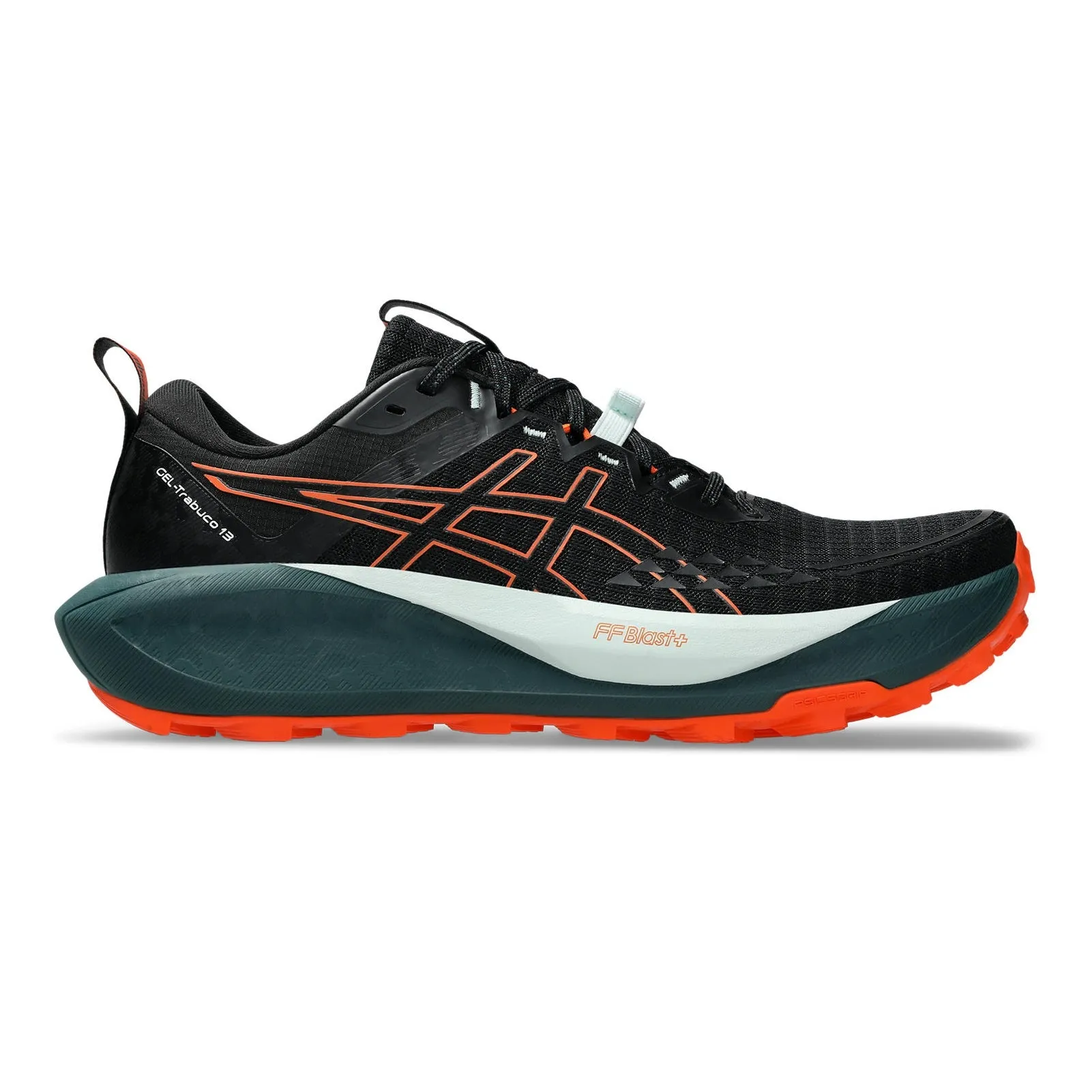 Asics Gel-Trabuco 13 | Black / Nova Orange | Mens Asics cushioned walking sneakers for all-day wear