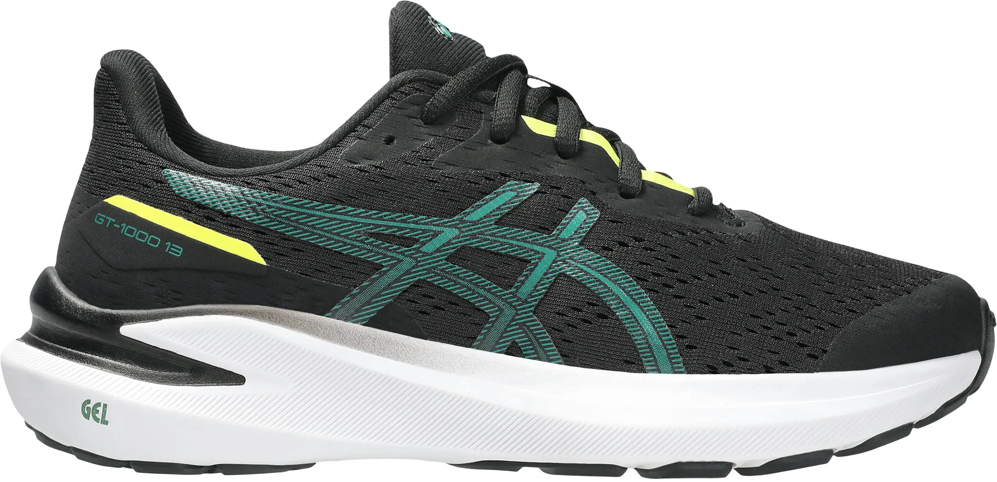 Asics GT 1000 13 GS Junior Running Shoes - Black Asics athletic footwear for training sessions
