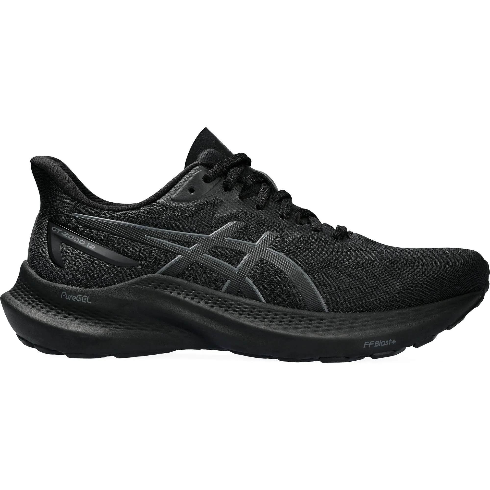 Asics GT 2000 12 Womens Running Shoes - Black Asics athletic footwear for training sessions