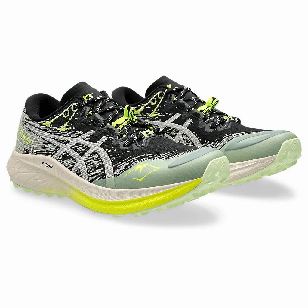Asics Fuji Lite 5 | Black / Oatmeal | Womens Asics classic sport shoe designs