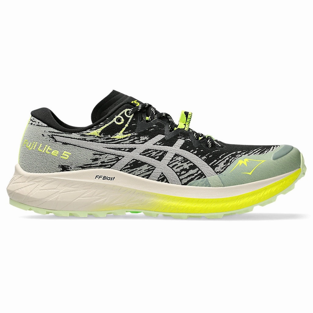 Asics Fuji Lite 5 | Black / Oatmeal | Womens Asics cushioned walking sneakers for all-day wear