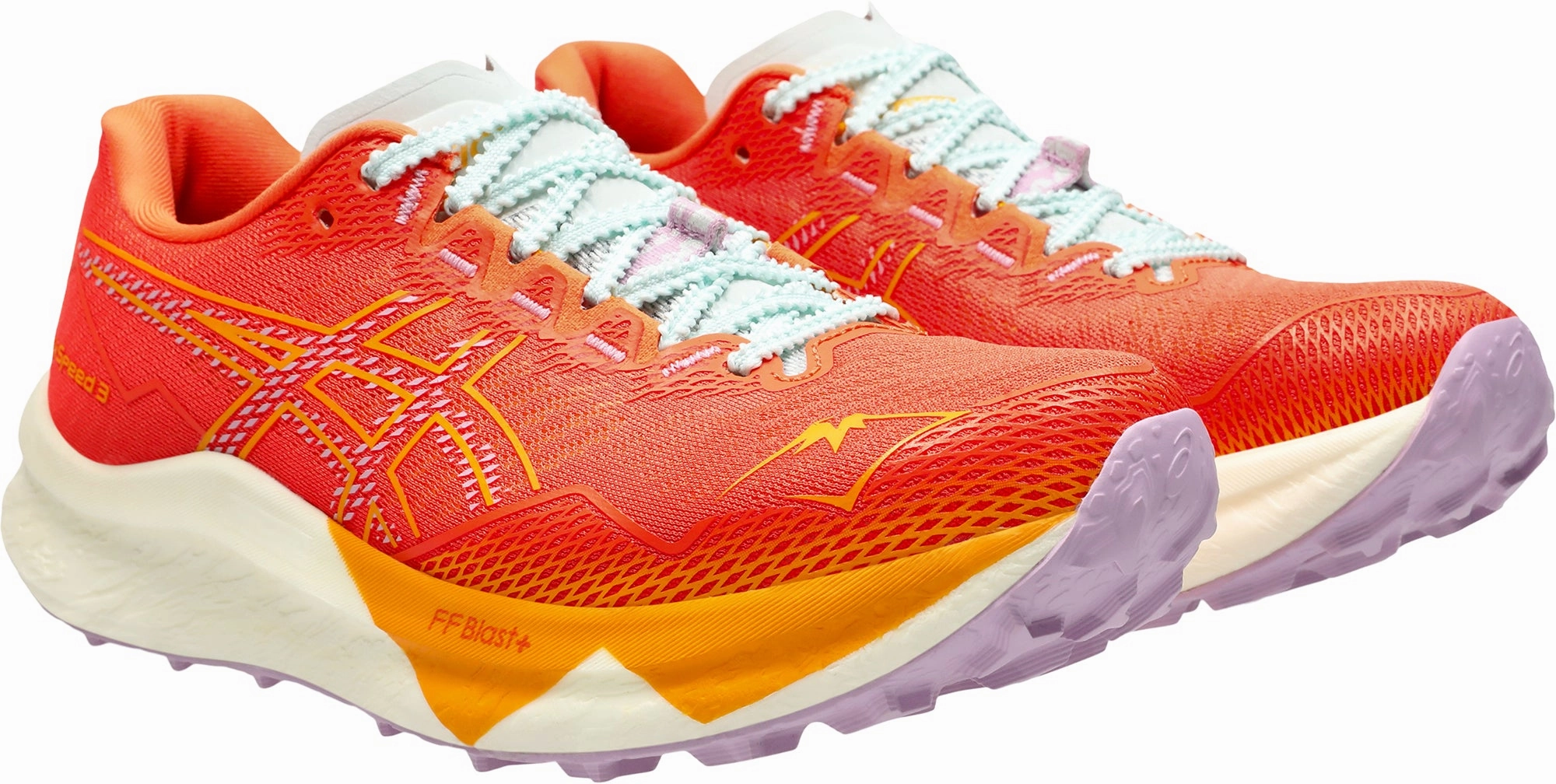 Asics FujiSpeed 3 Womens Trail Running Shoes - Orange Neutral Support Shoes