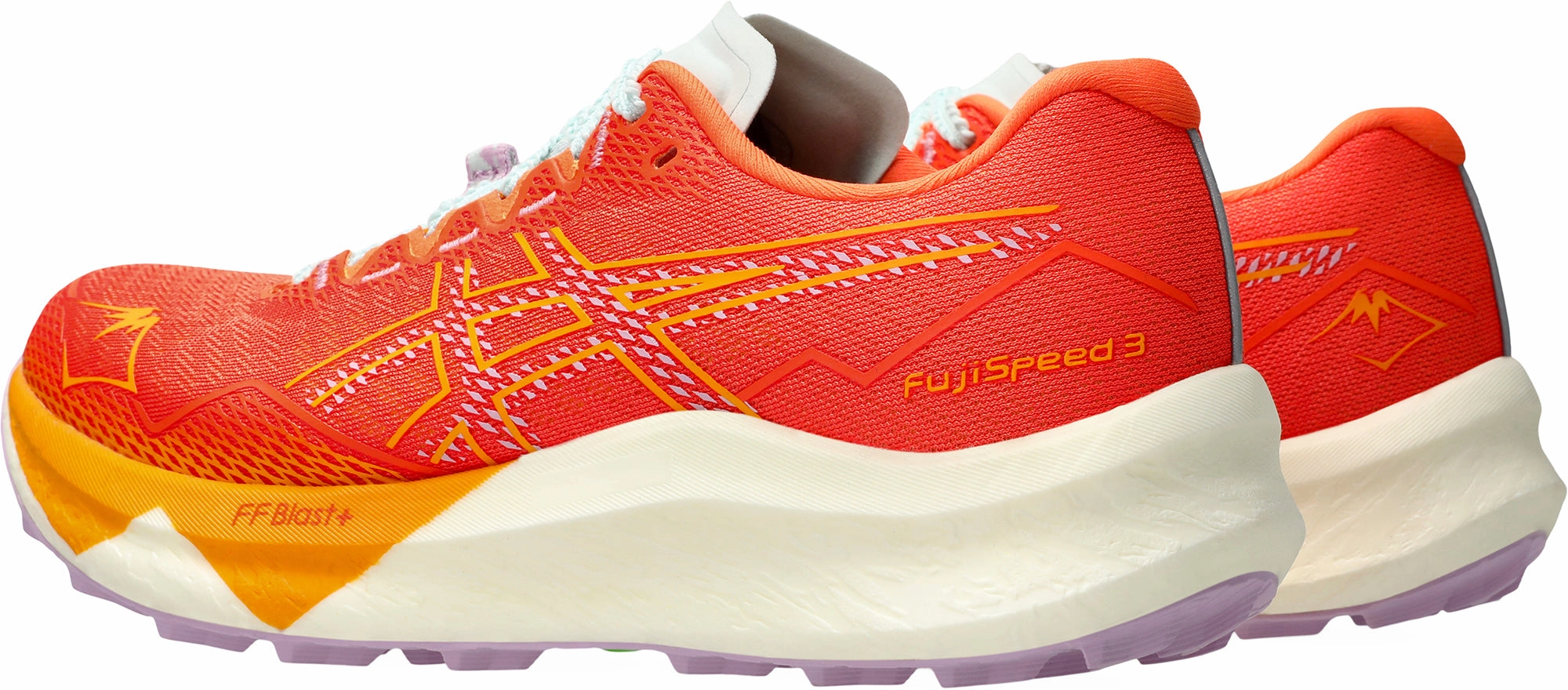 Asics FujiSpeed 3 Womens Trail Running Shoes - Orange Neutral Support Shoes