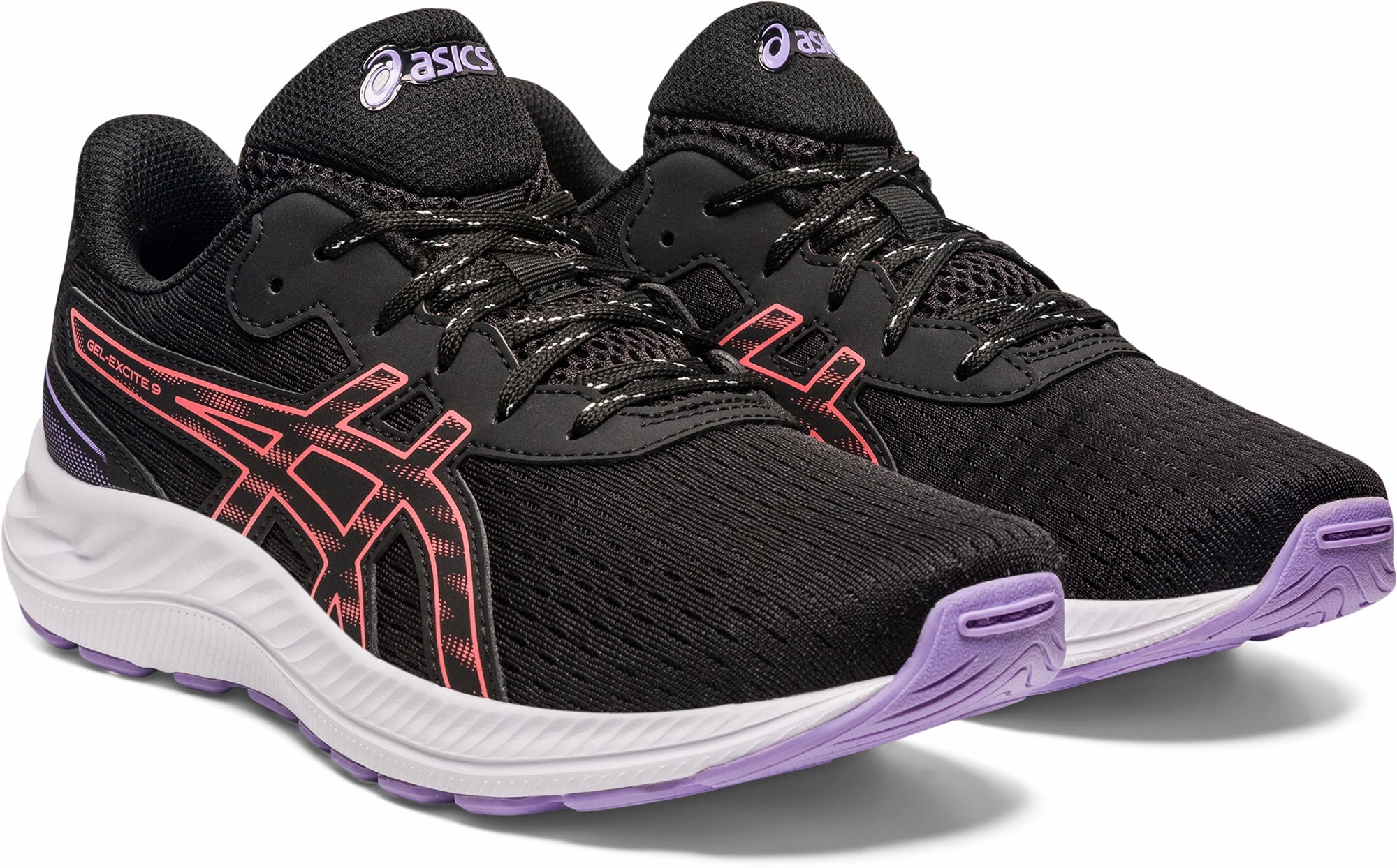 Asics Gel Excite 9 GS Junior Running Shoes - Black Neutral Support Shoes