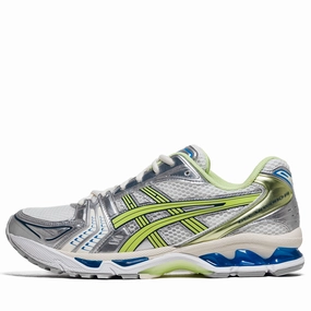 Asics Gel-Kayano 14 - White/Lime Green Asics versatile shoes for sport and street