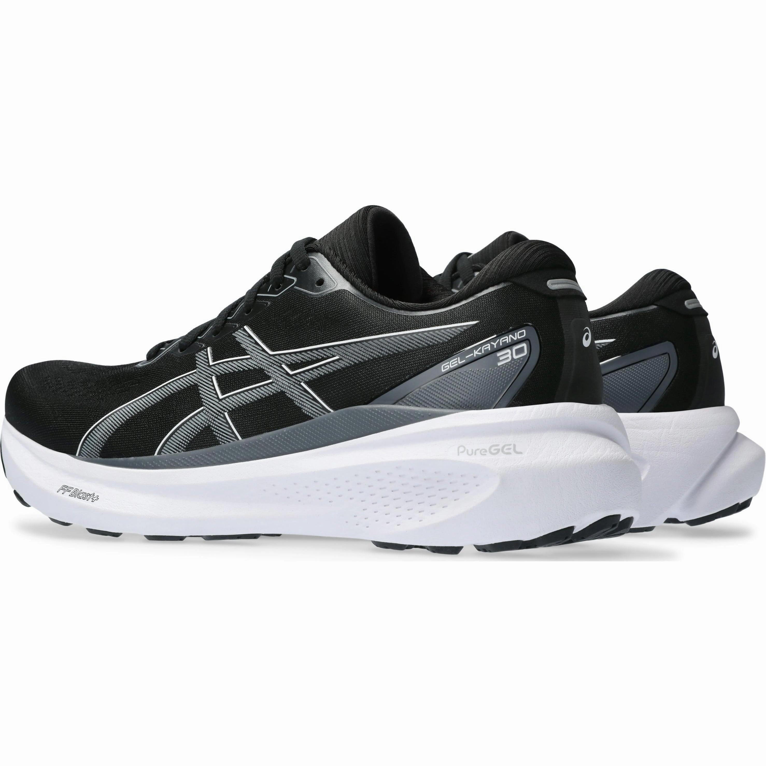 Asics Gel Kayano 30 WIDE FIT (2E) Mens Running Shoes - Black Neutral Support Shoes