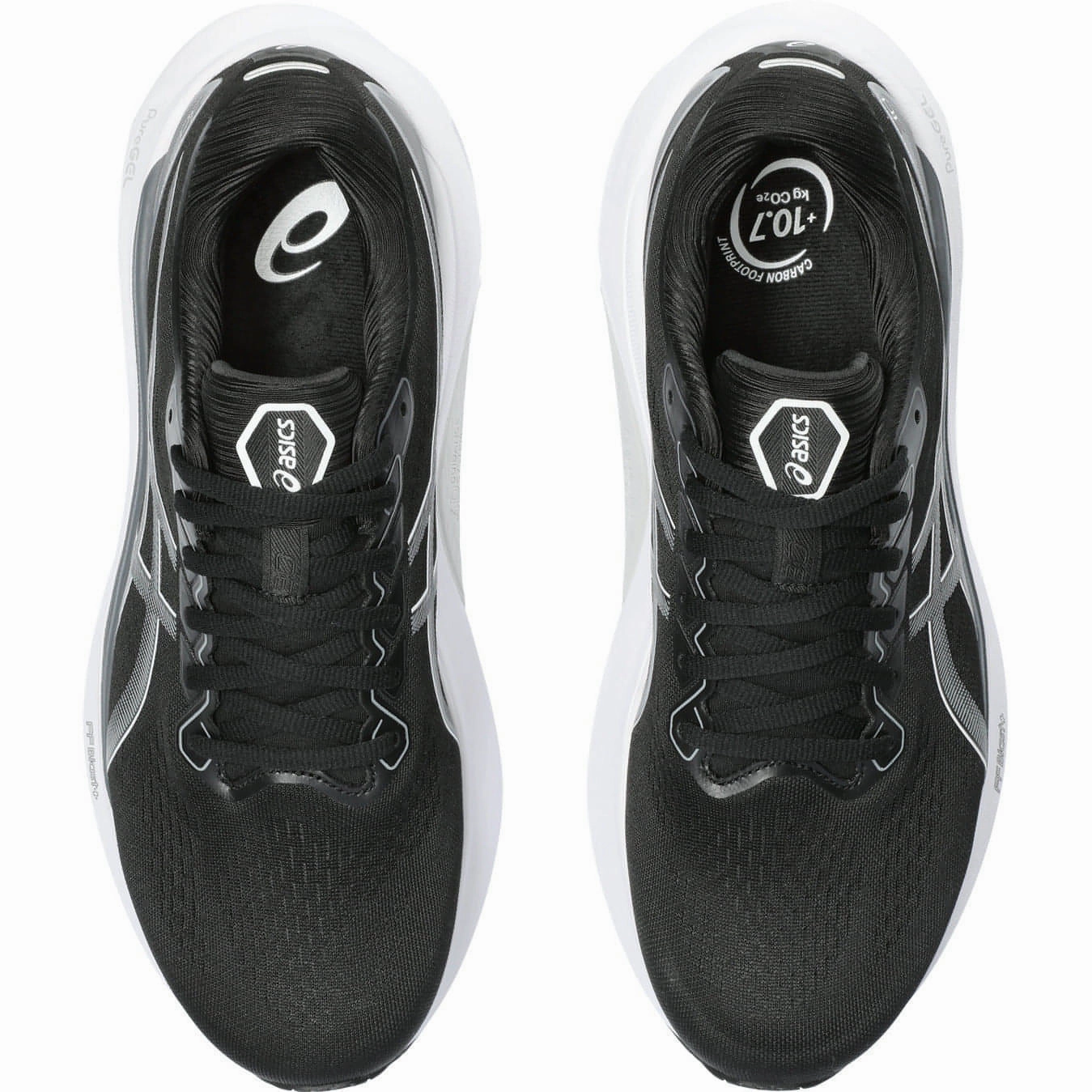 Asics Gel Kayano 30 WIDE FIT (2E) Mens Running Shoes - Black Neutral Support Shoes