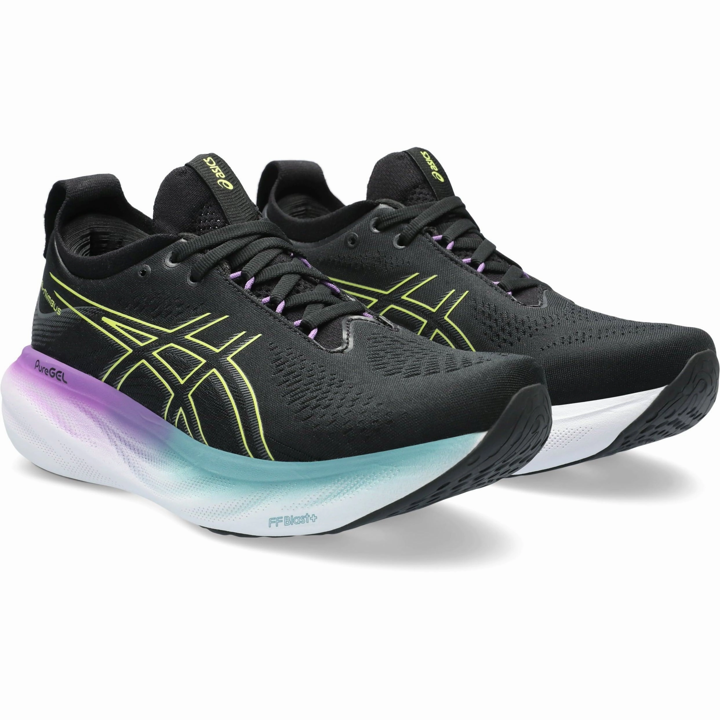Asics Gel Nimbus 25 Womens Running Shoes - Black Neutral Support Shoes