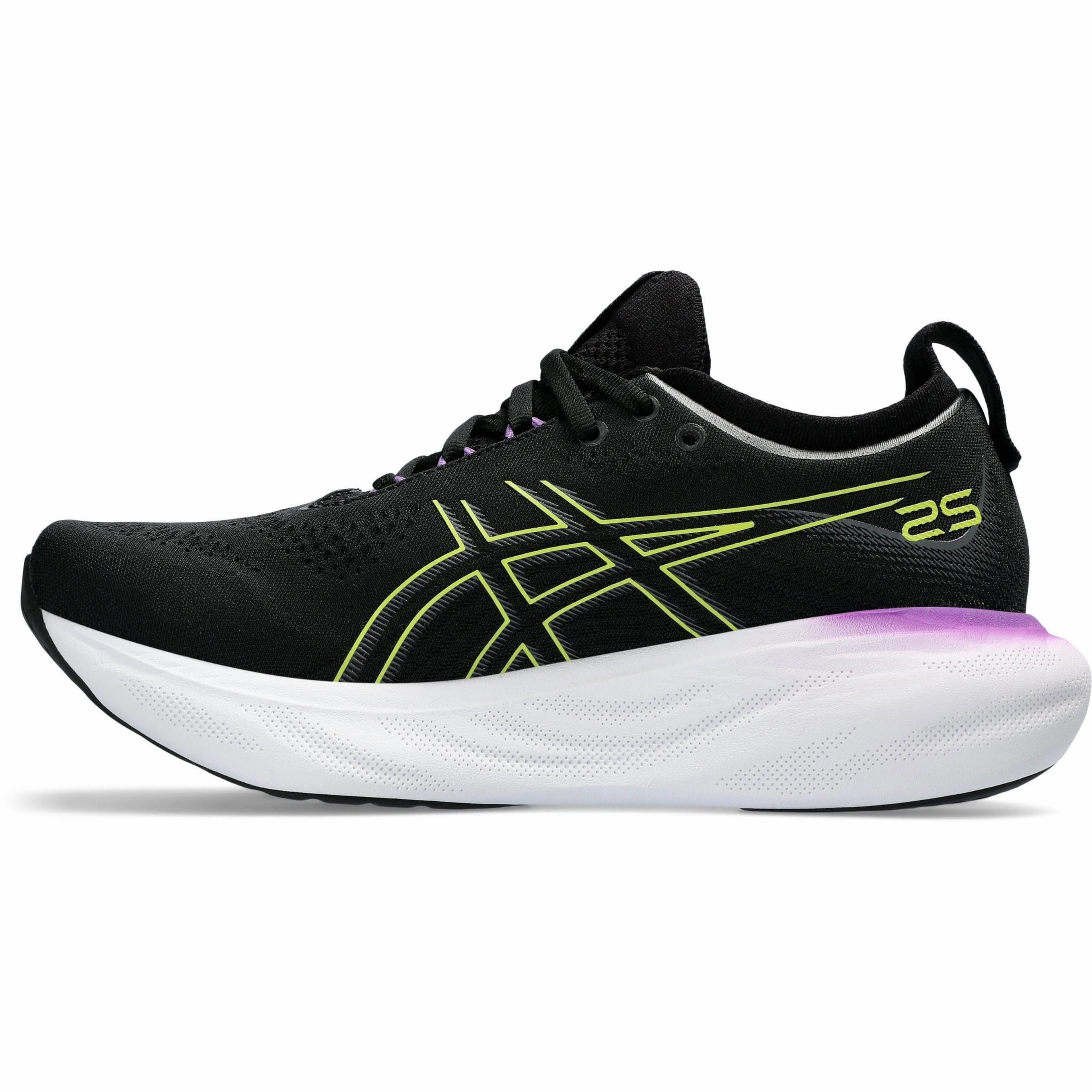 Asics Gel Nimbus 25 Womens Running Shoes - Black Neutral Support Shoes