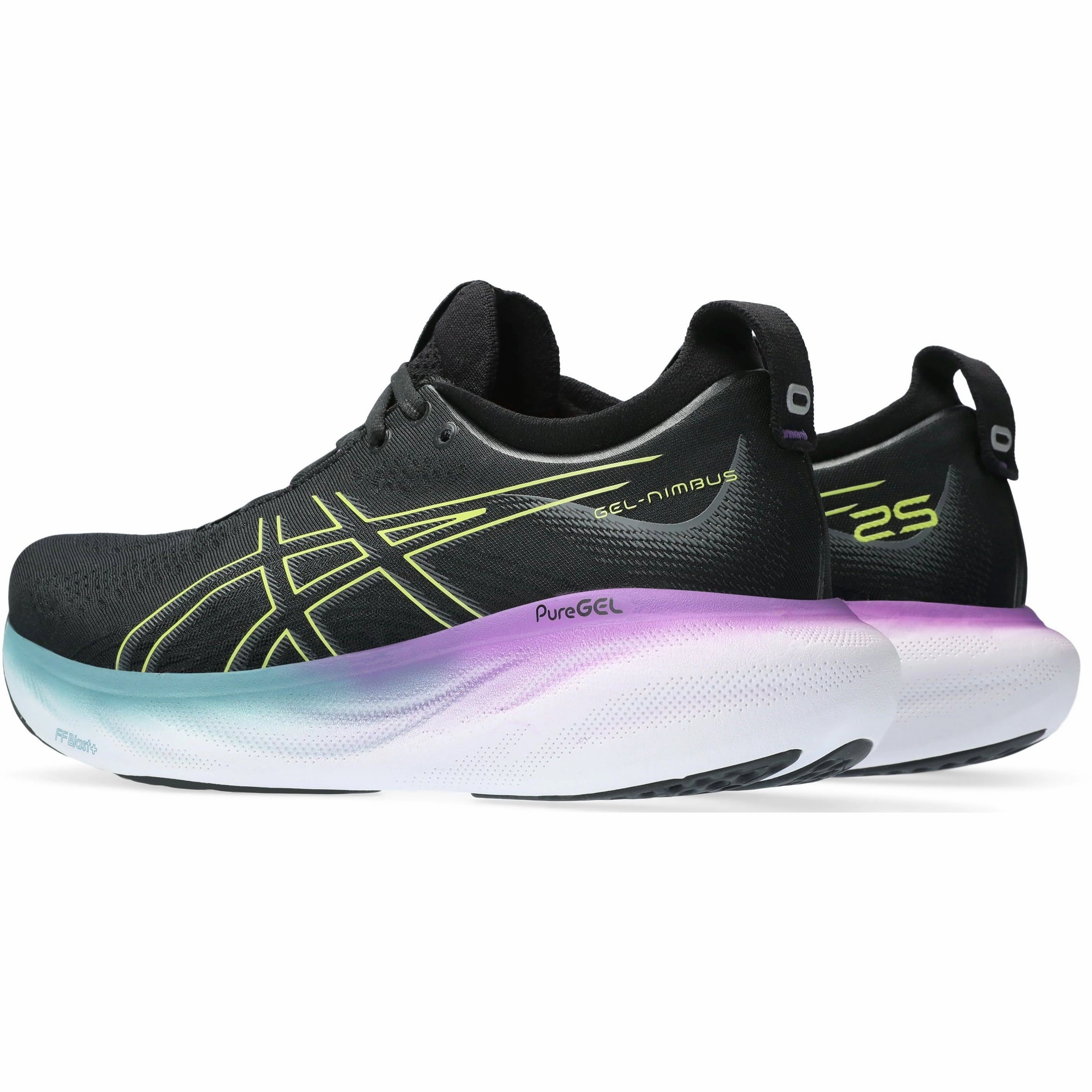 Asics Gel Nimbus 25 Womens Running Shoes - Black Neutral Support Shoes